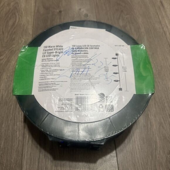 New Home Accents 150 Warm White C6 Faceted Brightness LED Lights Set Christmas - Picture 3 of 4